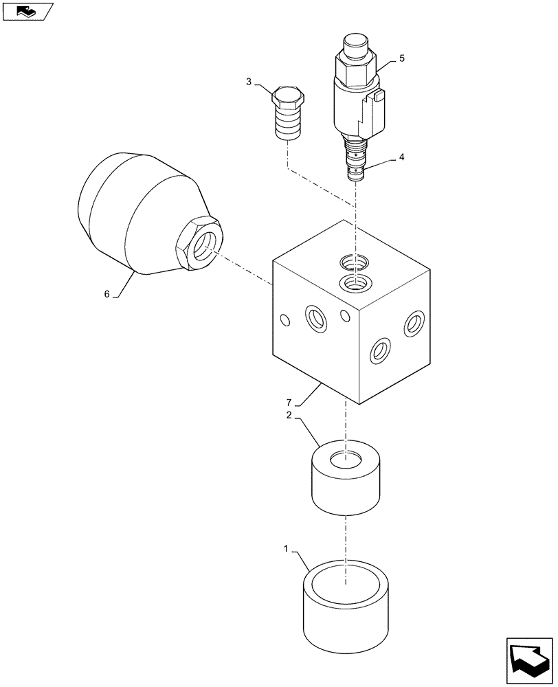 Схема запчастей Case 1221F - (21.135.AQ) - SAFETY VALVE (21) - TRANSMISSION