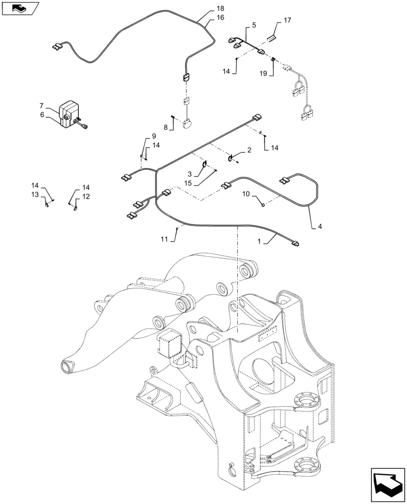 Схема запчастей Case 1221F - (55.100.AF[01]) - ENGINE, ELECTRIC SYSTEM CONTROL (55) - ELECTRICAL SYSTEMS