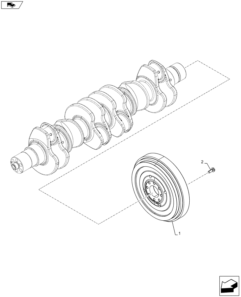 Схема запчастей Case F4HFE613F B002 - (10.103.AH) - ENGINE FLYWHEEL (10) - ENGINE