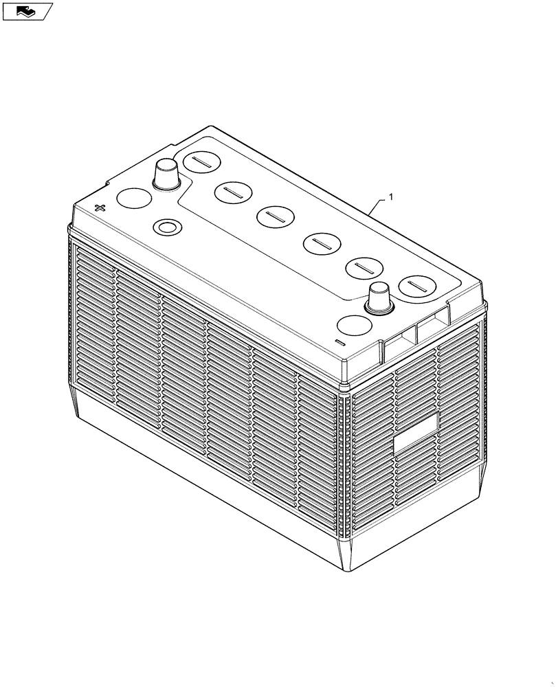 Схема запчастей Case TR270 - (55.302.AG) - BATTERY (55) - ELECTRICAL SYSTEMS