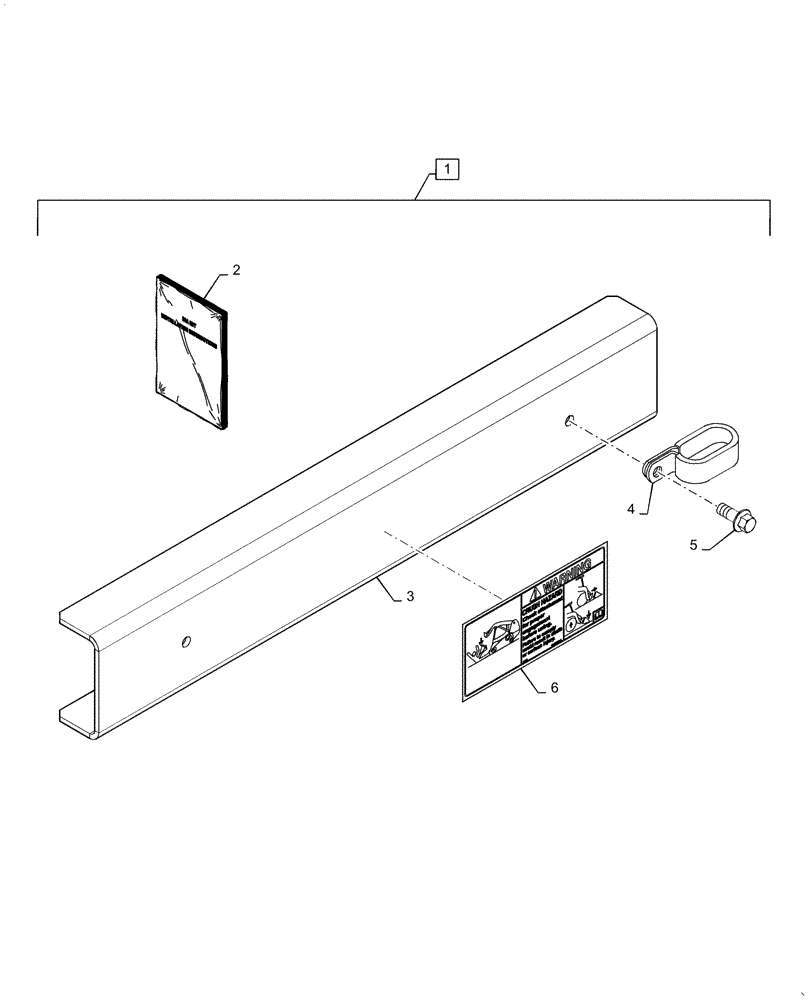 Схема запчастей Case SR175 - (88.100.82[01]) - DIA KIT, COUPLER CROSS TUBE REINFORCEMENT (88) - ACCESSORIES