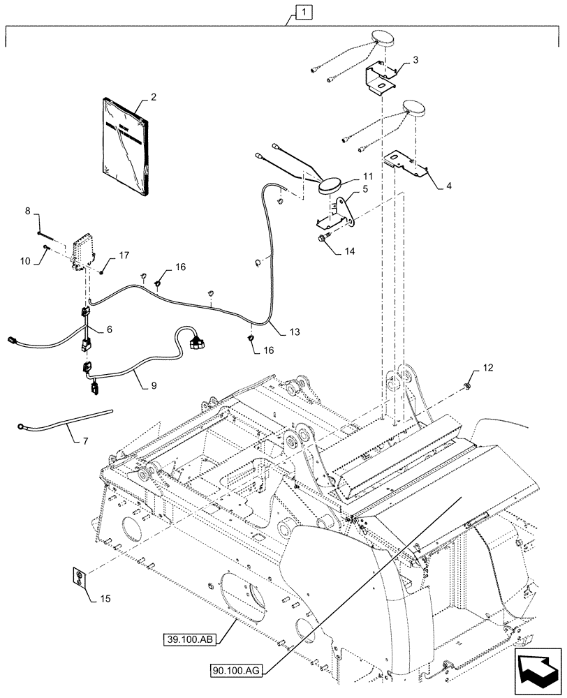 Схема запчастей Case SR150 - (88.055.30) - DIA KIT, TELEMATICS (88) - ACCESSORIES