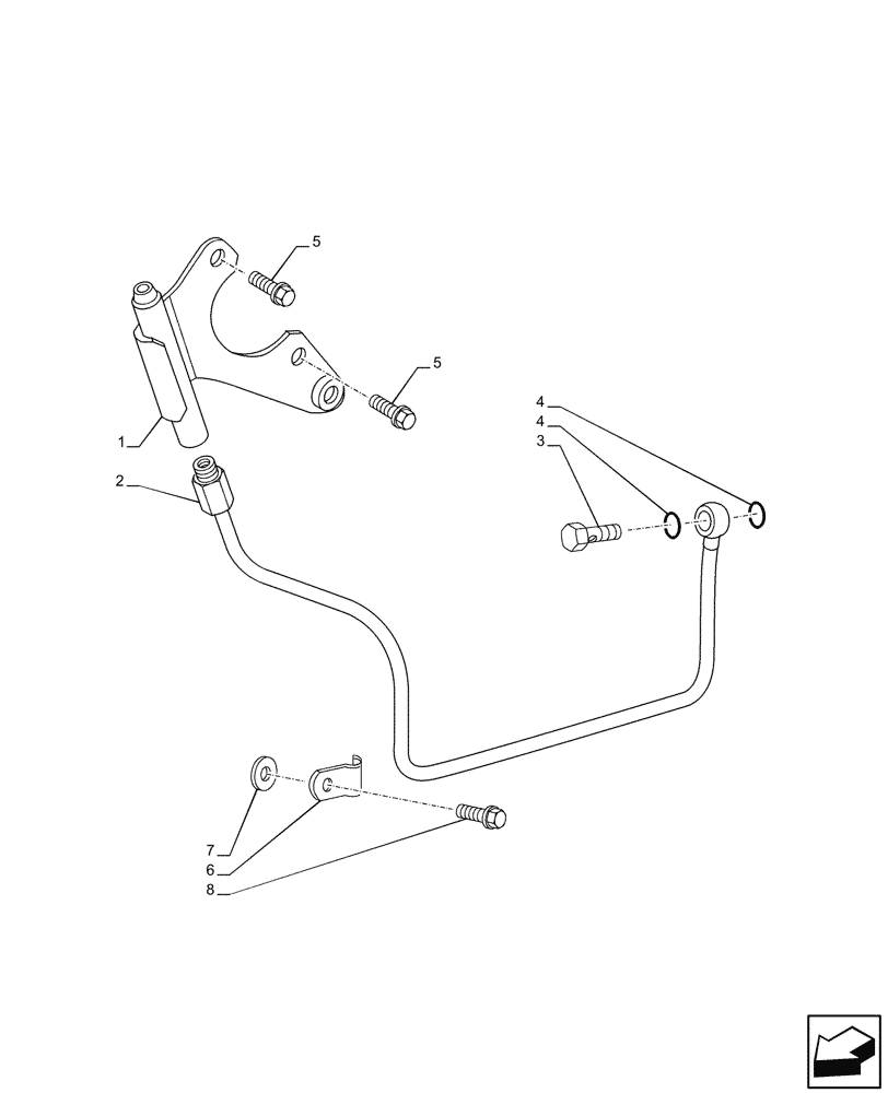 Схема запчастей Case F4HFE613F B004 - (10.254.AZ[03]) - ENGINE EXHAUST BRAKE, PIPE, OIL (10) - ENGINE