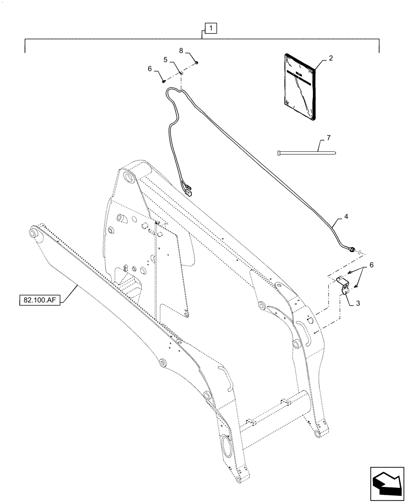 Схема запчастей Case SR250 - (88.055.03) - DIA KIT, MULTI-FUNCTION ELEC MECH CS RAD (SR250,TR320) (88) - ACCESSORIES