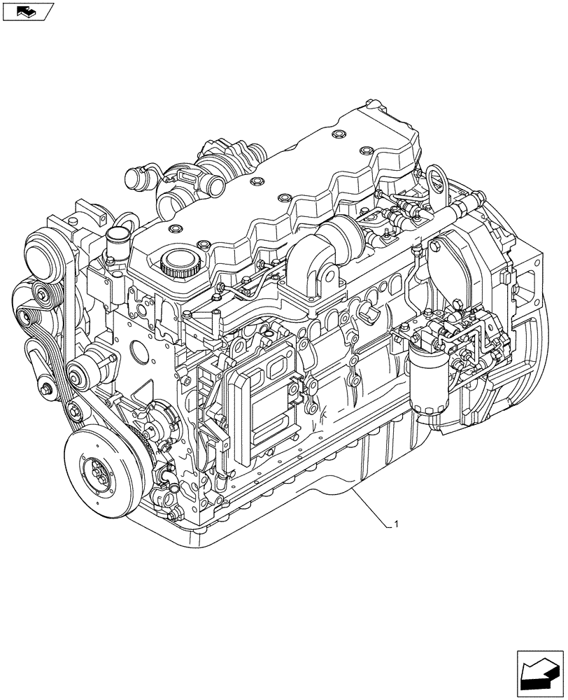 Схема запчастей Case F4HFE613F B002 - (10.001.AD) - ENGINE (10) - ENGINE