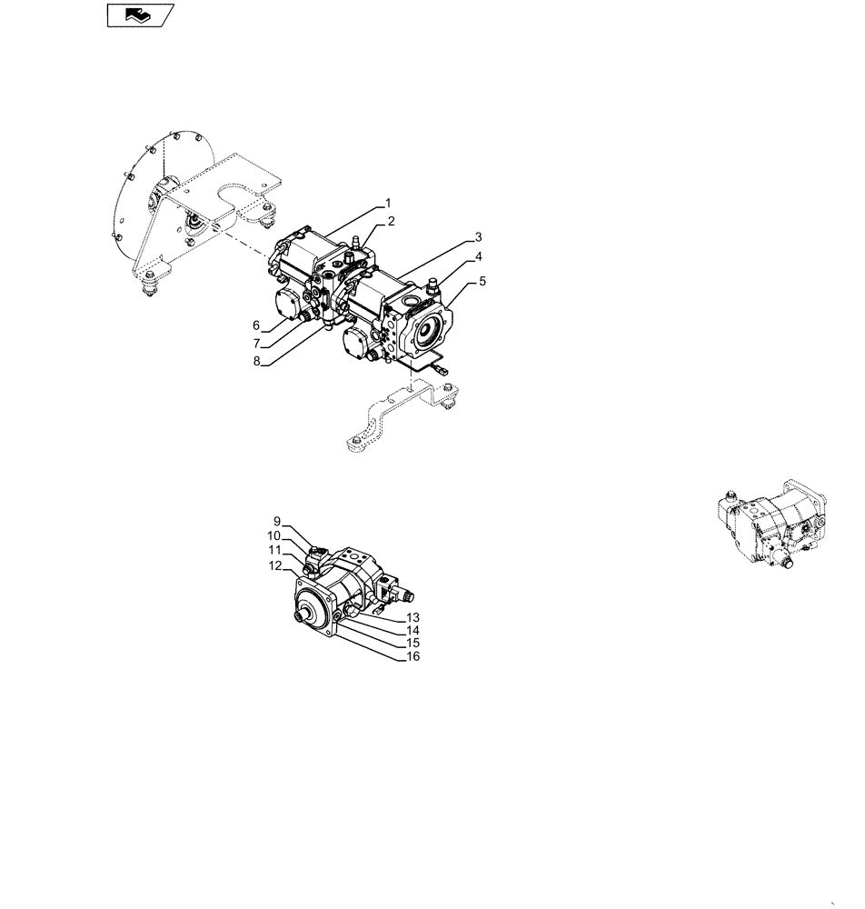 Схема запчастей Case 750M LT - (29.218.AO[06]) - HYDROSTATIC MOTOR & , HYDROSTATIC PUMP (29) - HYDROSTATIC DRIVE