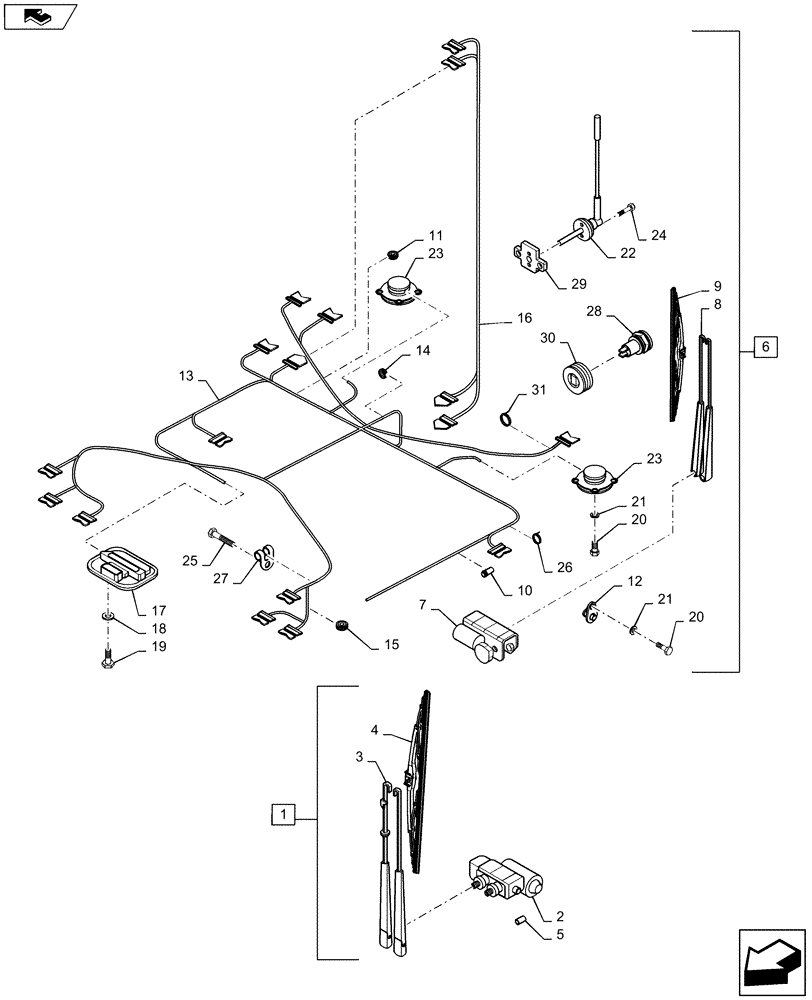 Схема запчастей Case 1221F - (55.640.BE[02]) - CAB, ELECTRIC PANEL (55) - ELECTRICAL SYSTEMS