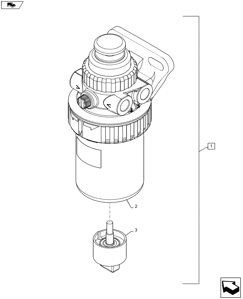 Схема запчастей Case SV185 - (10.206.AO) - FUEL FILTER/WATER SEPARATOR, FROM OCT. 5, 2013 - SEP. 17, 2014 (10) - ENGINE