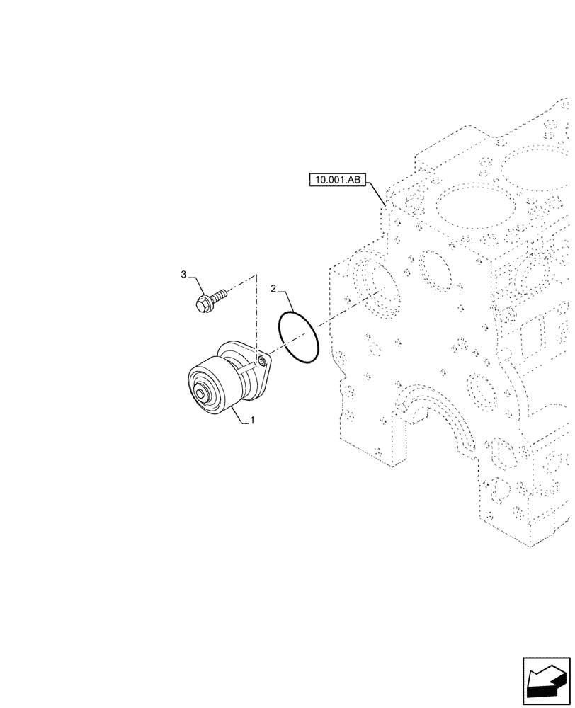 Схема запчастей Case F4HFE613F B004 - (10.400.BB) - WATER PUMP (10) - ENGINE