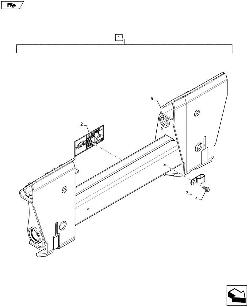 Схема запчастей Case SR200 - (82.100.AG[02]) - SERVICE KIT, COUPLER FRAME (82) - FRONT LOADER & BUCKET