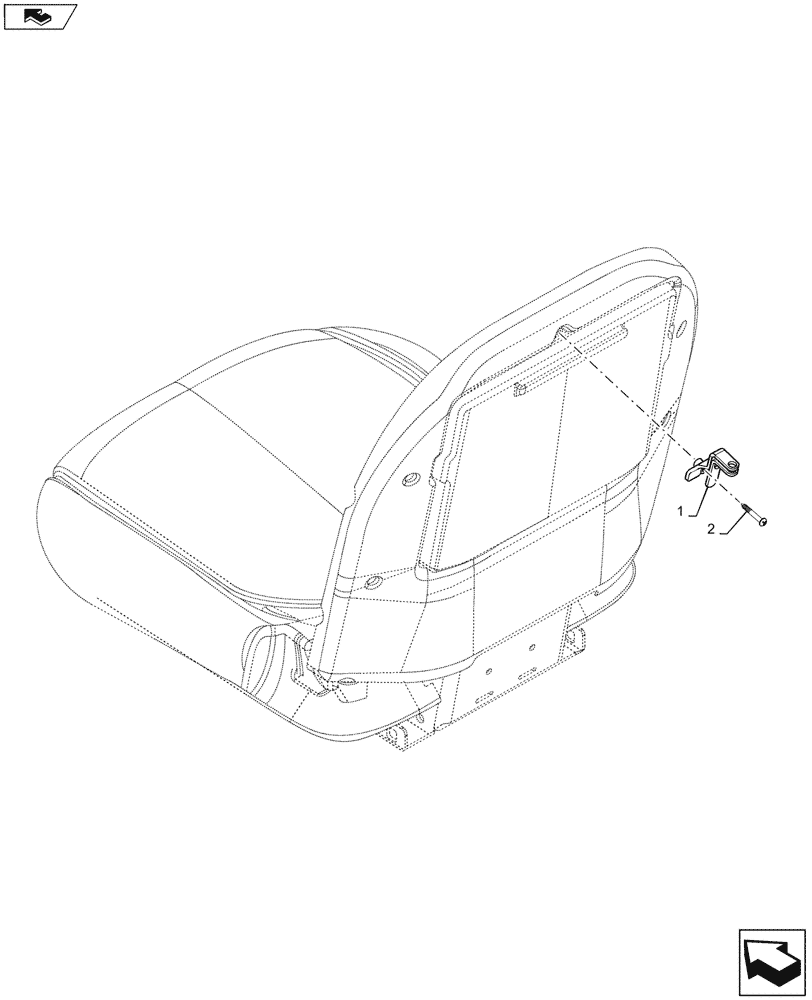 Схема запчастей Case TR270 - (90.120.AF) - OPERATOR MANUAL LOCK, EURO ONLY (90) - PLATFORM, CAB, BODYWORK AND DECALS