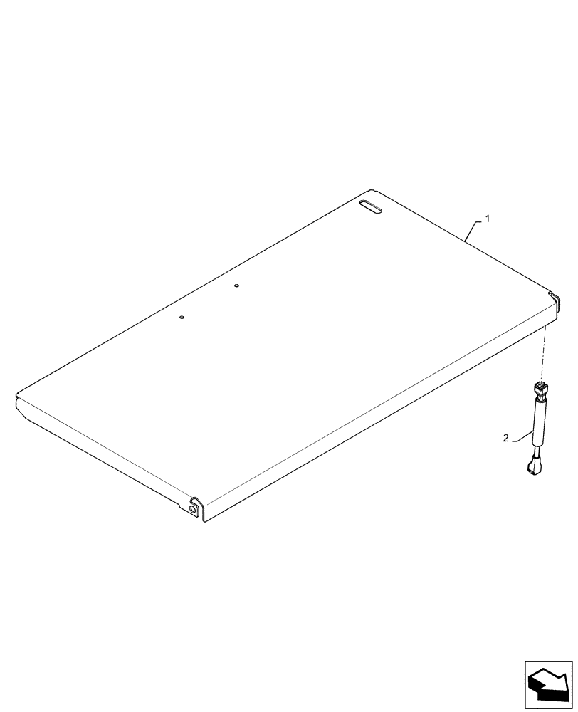 Схема запчастей Case SR175 - (90.100.BI[02]) - REAR HOOD ASSY (90) - PLATFORM, CAB, BODYWORK AND DECALS