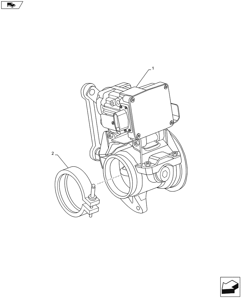 Схема запчастей Case F4HFE613R B006 - (10.254.AZ[01]) - ENGINE EXHAUST BRAKE, VALVE (10) - ENGINE