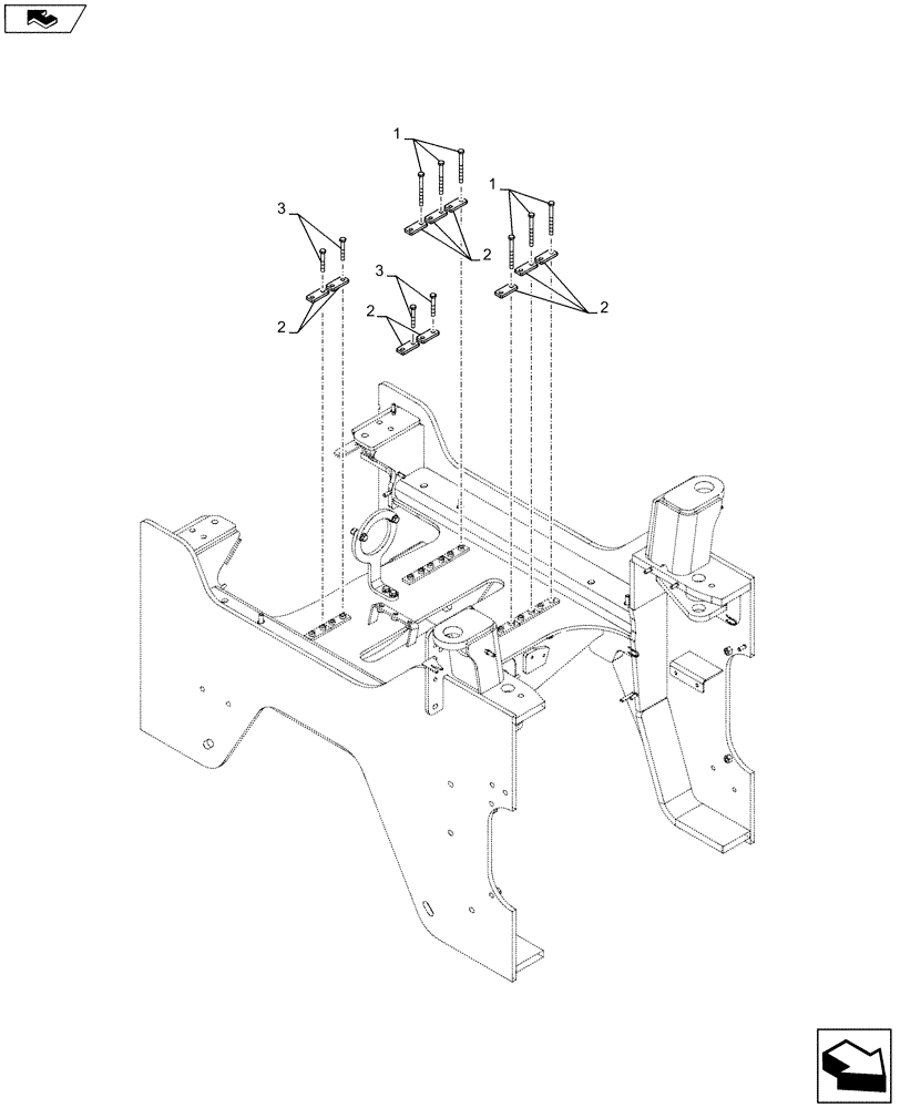 Схема запчастей Case 921F - (35.310.01) - CLAMP BLOCK FASTENERS (35) - HYDRAULIC SYSTEMS