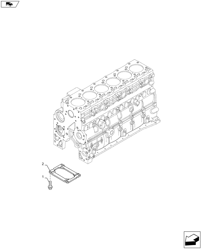 Схема запчастей Case F4HFE613R B006 - (10.001.AB) - CRANKCASE (10) - ENGINE