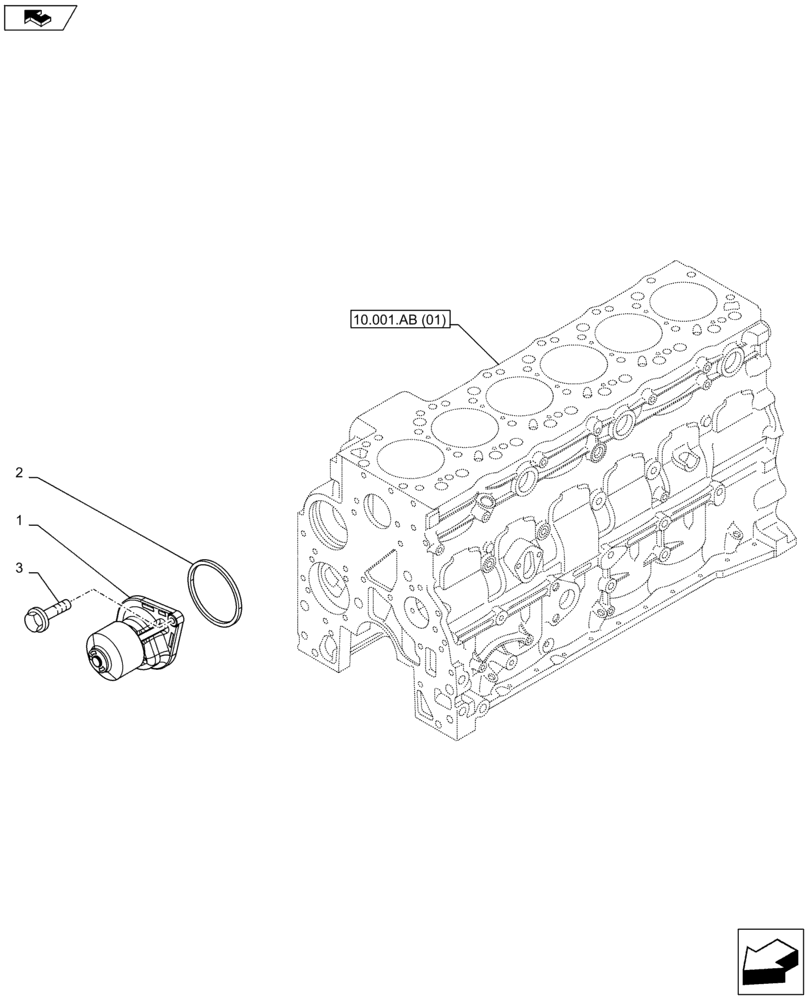 Схема запчастей Case F4HFE613S B003 - (10.400.BB) - WATER PUMP (10) - ENGINE