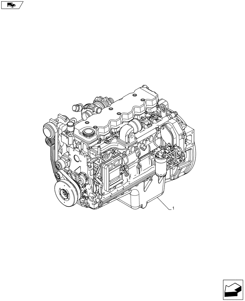 Схема запчастей Case F4HFE613S B003 - (10.001.AD) - ENGINE (10) - ENGINE