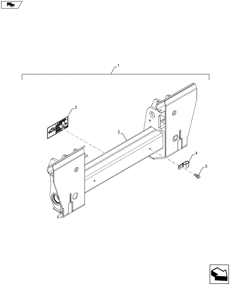 Схема запчастей Case TR320 - (88.100.82[17]) - SERVICE FRAME, COUPLER (88) - ACCESSORIES