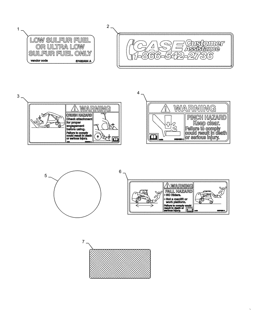 Схема запчастей Case SR200 - (90.108.AA [02]) - DECALS (90) - PLATFORM, CAB, BODYWORK AND DECALS