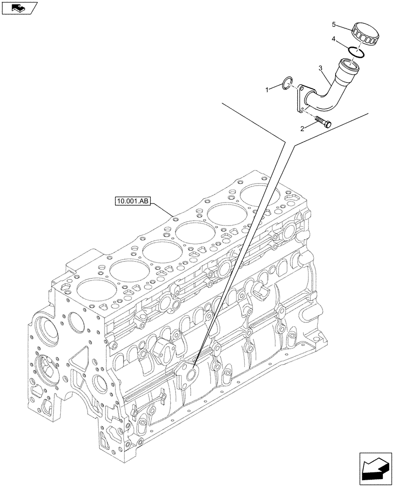 Схема запчастей Case F4HFE613R B006 - (10.304.AJ) - OIL FILTER (10) - ENGINE