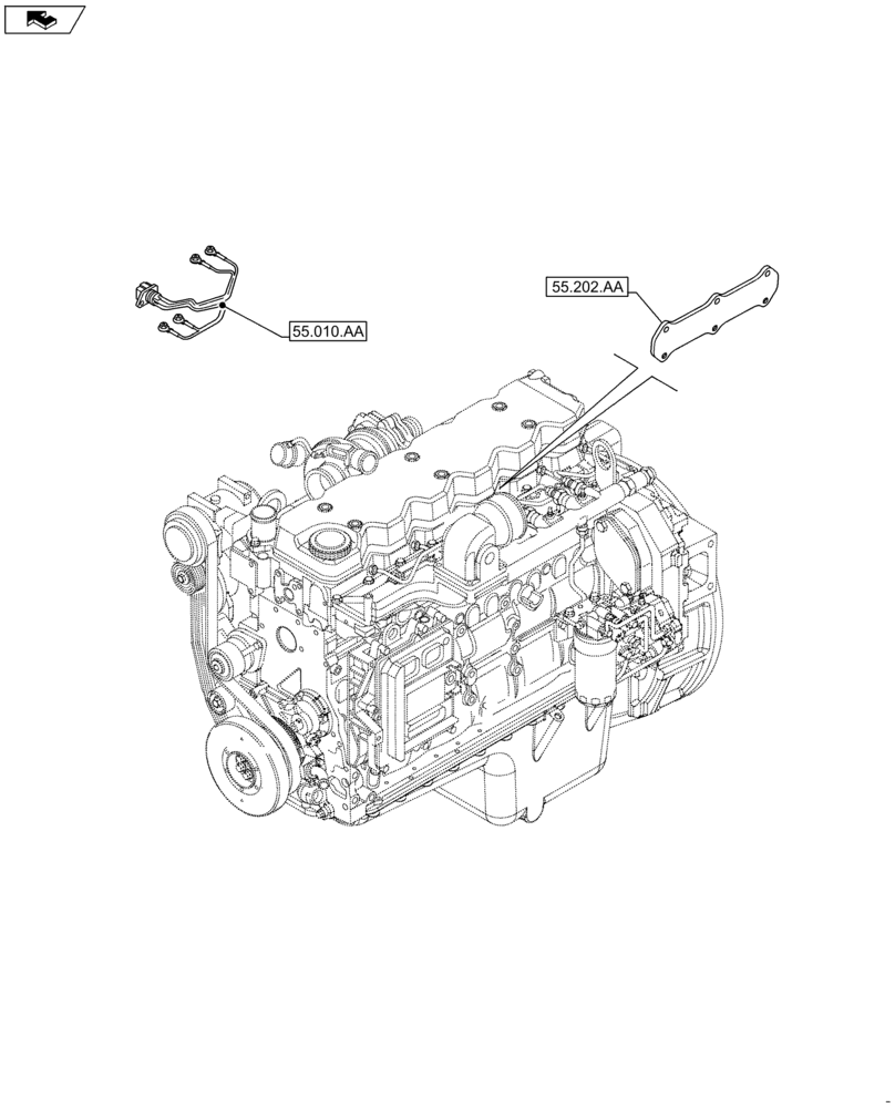 Схема запчастей Case F4HFE613R B006 - (00.000.55) - ELECTRICAL SYSTEM, PICTORIAL INDEX (00) - GENERAL & PICTORIAL INDEX