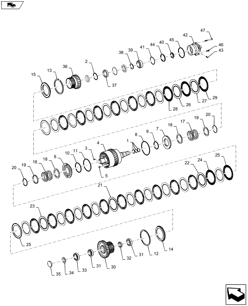 Схема запчастей Case 1221F - (21.110.AB[01]) - CLUTCH (21) - TRANSMISSION