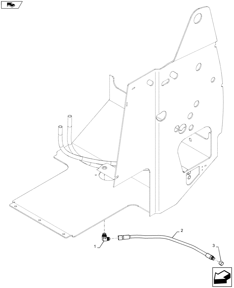 Схема запчастей Case SR210 - (10.304.AF[01]) - REMOTE OIL DRAIN LINE (14-SEP-2014 & PRIOR) (10) - ENGINE