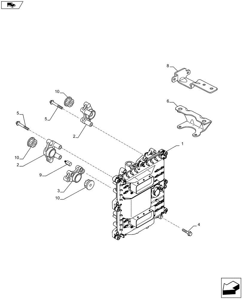 Схема запчастей Case F2CFE614A B001 - (55.015.AA) - ENGINE, ELECTRONIC CONTROL UNIT (55) - ELECTRICAL SYSTEMS