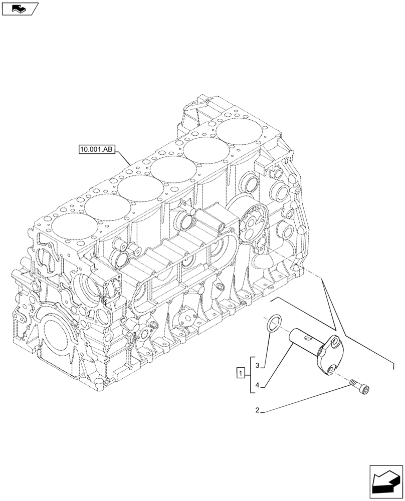 Схема запчастей Case F2CFE614A B001 - (10.304.AM) - PRESSURE CONTROL VALVE (10) - ENGINE