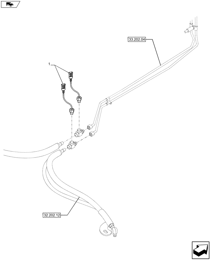 Схема запчастей Case 590SN - (55.031.03) - STOP LIGHT, PRESSURE SWITCH (55) - ELECTRICAL SYSTEMS