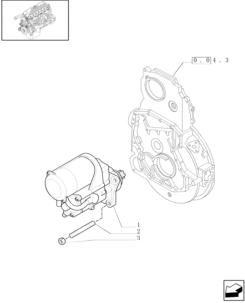 Схема запчастей Case F3AE0684G B001 - (0.36.0[01]) - STARTER MOTOR (99488641) 