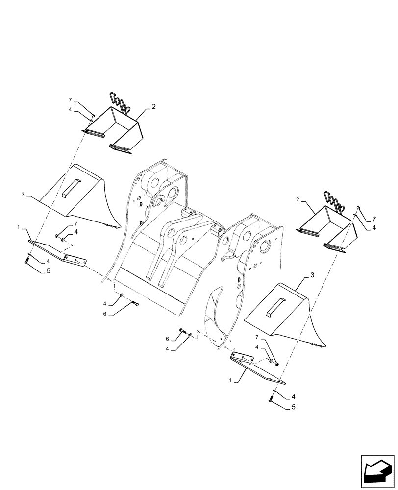 Схема запчастей Case 821F - (88.100.AL) - WHEEL CHOCK INSTALLATION (88) - ACCESSORIES