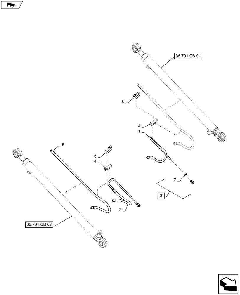 Схема запчастей Case TV380 - (35.701.01[01]) - LOADER HYDRAULICS (TV380,SV300) AFTER JULY 31, 2013 (35) - HYDRAULIC SYSTEMS