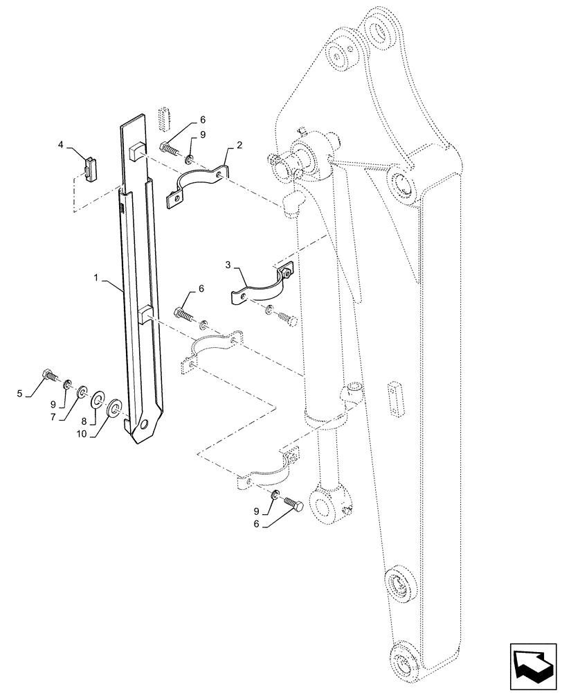 Схема запчастей Case CX27B ASN - (88.300.01) - COVER ASSY, BUCKET CYLINDER (88) - ACCESSORIES