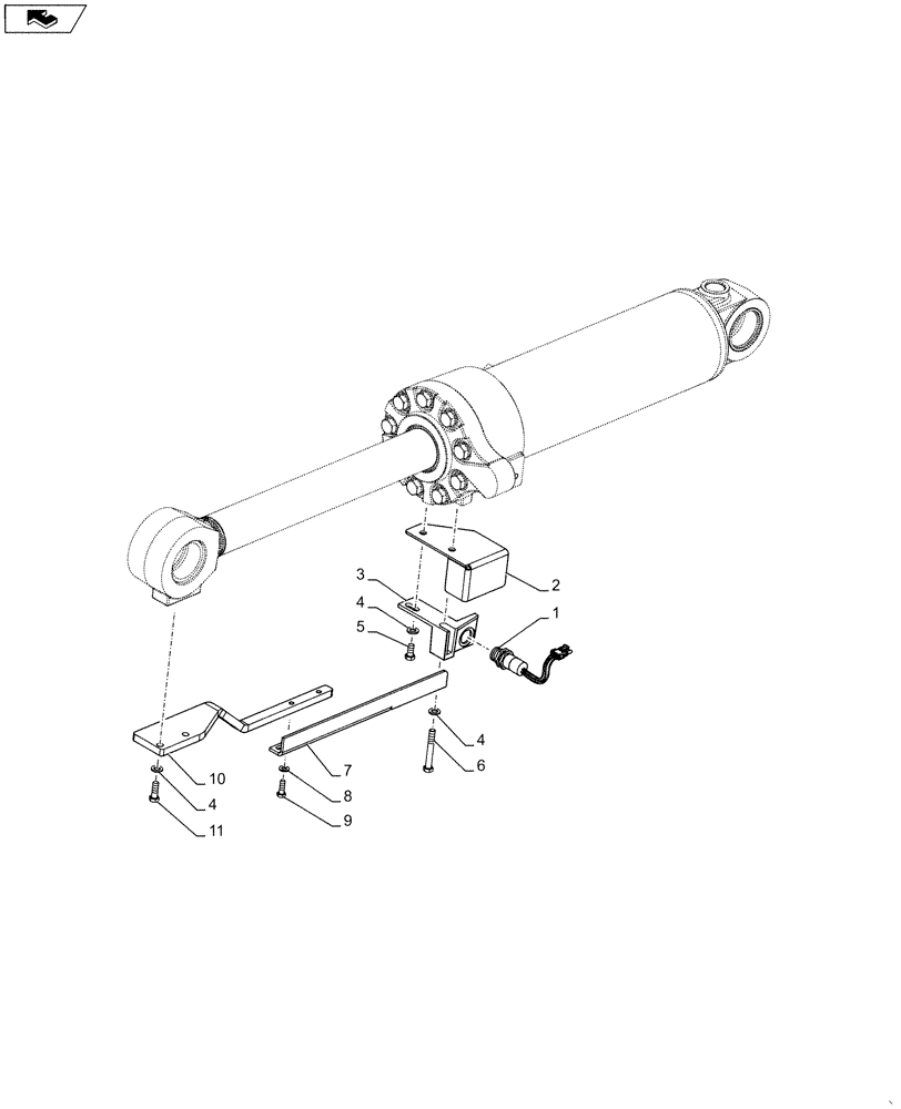 Схема запчастей Case 821F - (55.408.CL[01]) - RETURN TO DIG CONTROL (Z-BAR) (55) - ELECTRICAL SYSTEMS