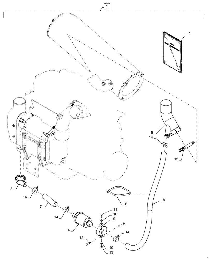 Схема запчастей Case 921F - (88.010.01) - DIA KIT - AIR CLEANER ASPIRATION (88) - ACCESSORIES