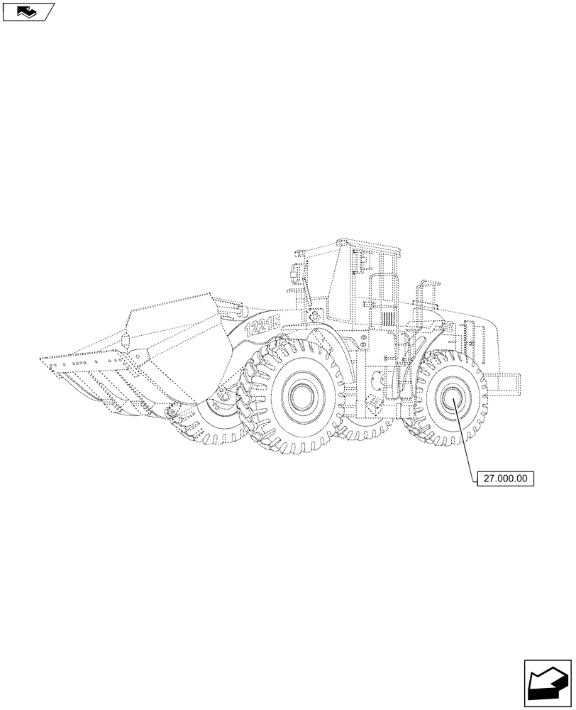 Схема запчастей Case 1221F - (00.000.27) - PICTORIAL INDEX - REAR DRIVE AXLE (00) - GENERAL & PICTORIAL INDEX