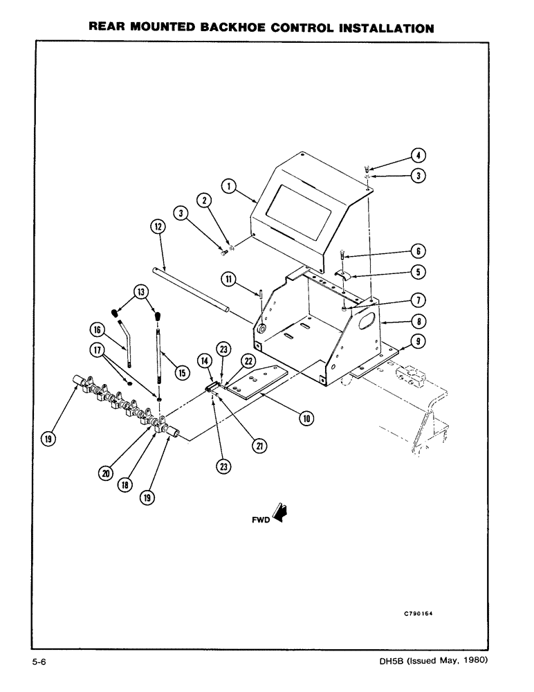 Схема запчастей Case DH5 - (5-06) - REAR MOUNTED BACKHOE CONTROL INSTALLATION (84) - BOOMS, DIPPERS & BUCKETS