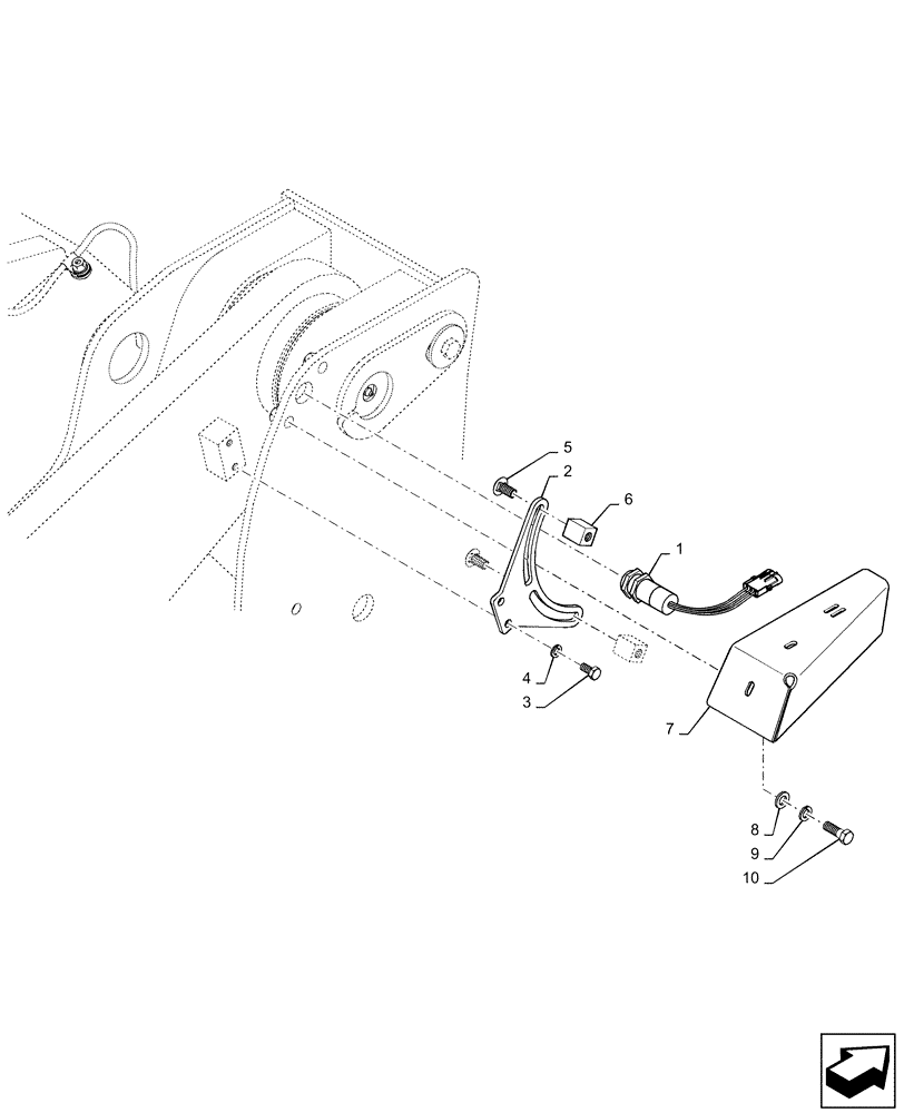 Схема запчастей Case 921F - (55.408.CL[04]) - RETURN TO TRAVEL CONTROL (XR / LR) (55) - ELECTRICAL SYSTEMS