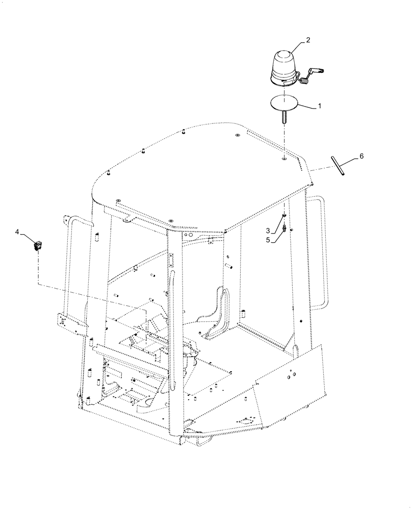 Схема запчастей Case 821F - (55.404.AC) - ROTARY BEACON INSTALLATION (55) - ELECTRICAL SYSTEMS