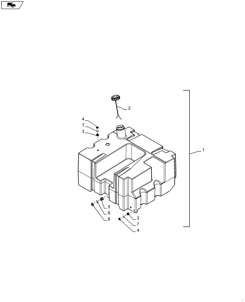 Схема запчастей Case 921F - (10.216.AI[02]) - FUEL TANK ASSEMBLY (10) - ENGINE