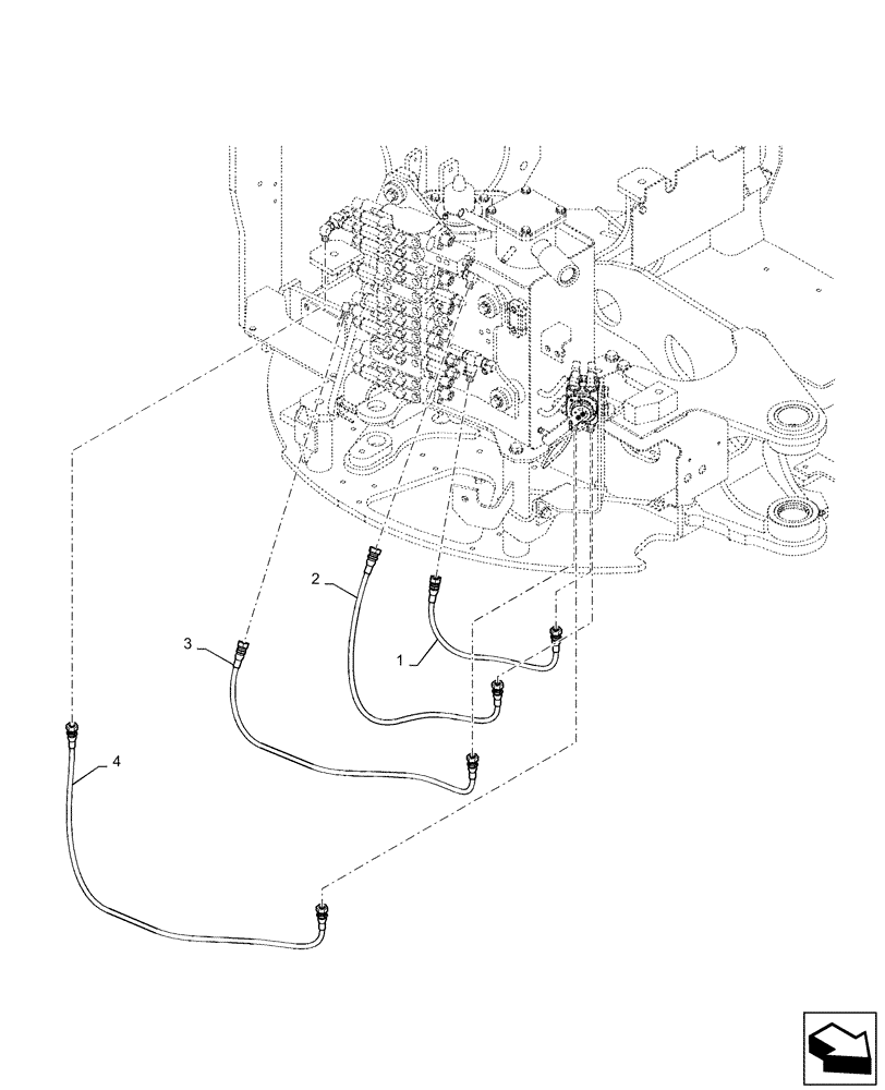 Схема запчастей Case CX27B ASN - (35.322.11[01]) - CONTROL LINES, MULTI ASN PV13-33808 (35) - HYDRAULIC SYSTEMS