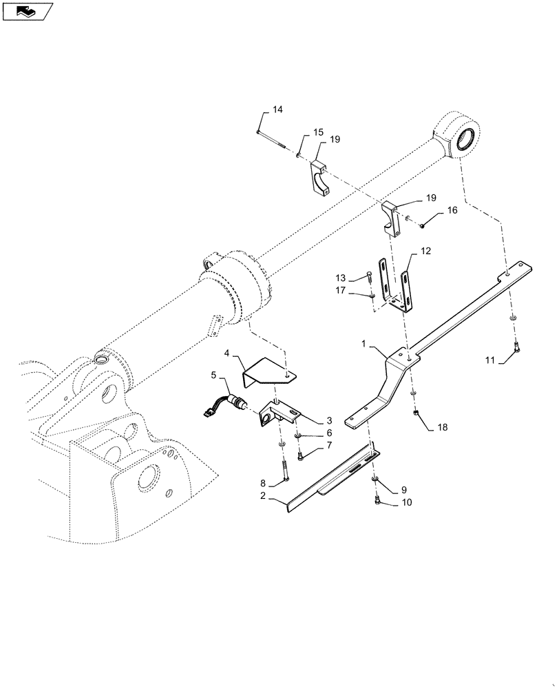 Схема запчастей Case 921F - (55.408.CL[03]) - RETURN TO DIG CONTROL (XR / LR) (55) - ELECTRICAL SYSTEMS