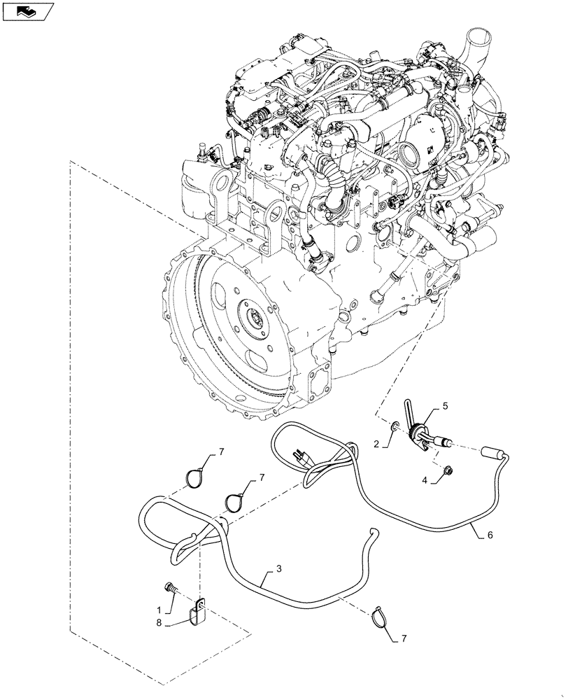 Схема запчастей Case 750M LT - (55.202.AE[01]) - BLOCK HEATER (55) - ELECTRICAL SYSTEMS