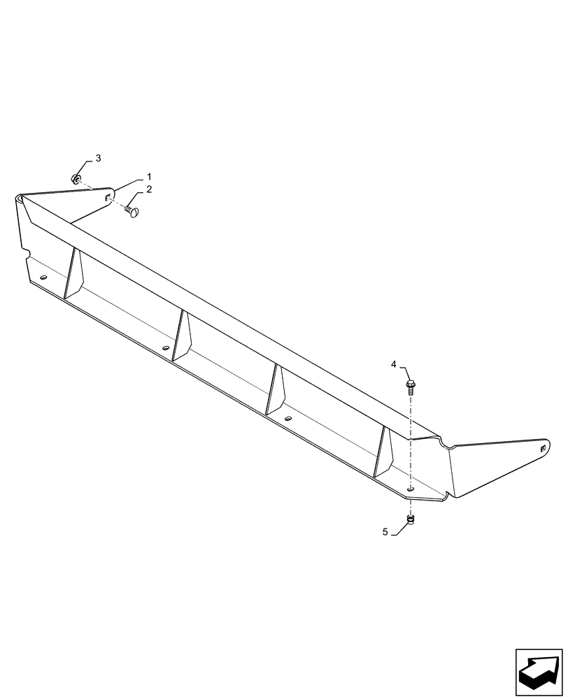 Схема запчастей Case SR270 - (82.300.AN[24]) - BUCKET, 84", SPILL GUARD (82) - FRONT LOADER & BUCKET