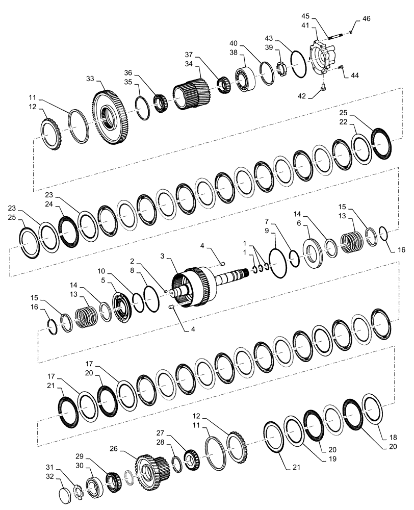 Схема запчастей Case 1221F - (21.110.AB[02]) - CLUTCH (21) - TRANSMISSION