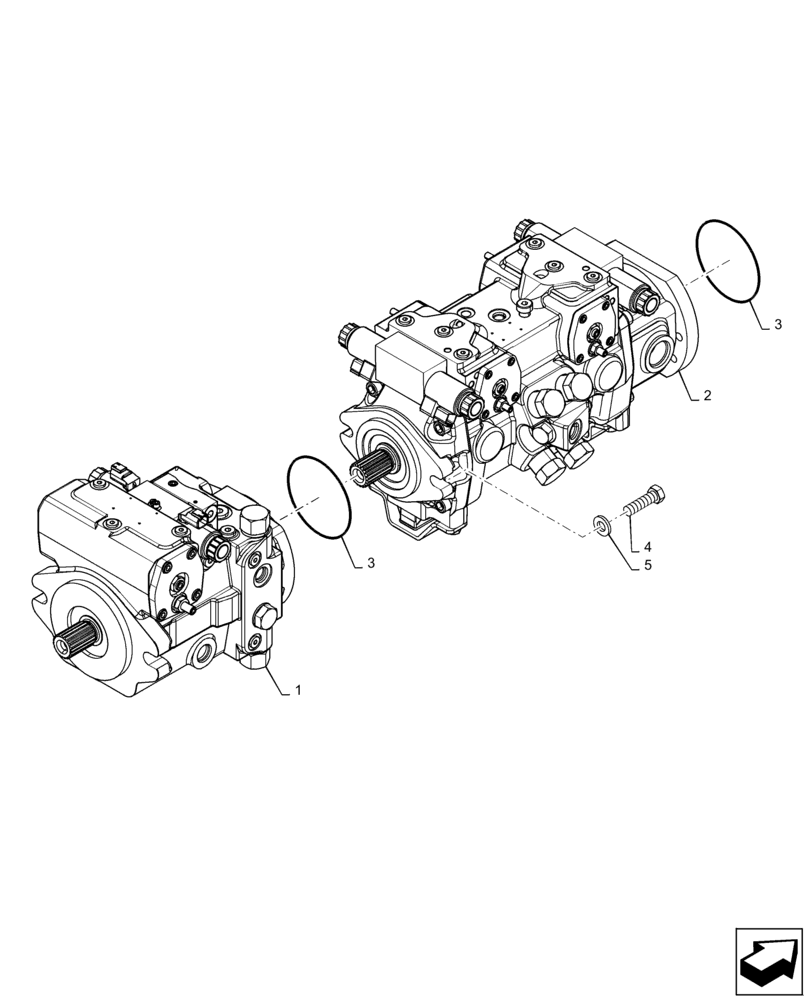 Схема запчастей Case SR250 - (29.212.07[01]) - PUMP, HYDROSTATIC EH, A10-A22 S40 53CC-46CC EHF (SR250 SV300) (29) - HYDROSTATIC DRIVE