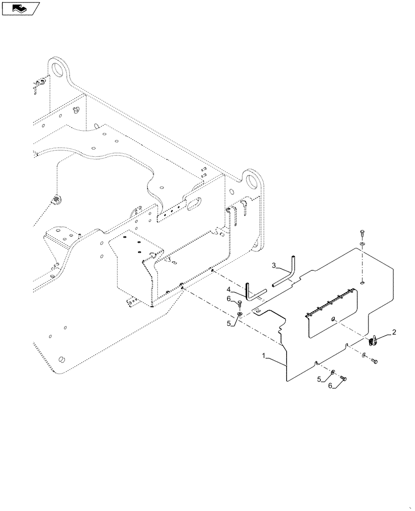 Схема запчастей Case 921F - (39.100.AH) - JUMP POST COVER (39) - FRAMES AND BALLASTING