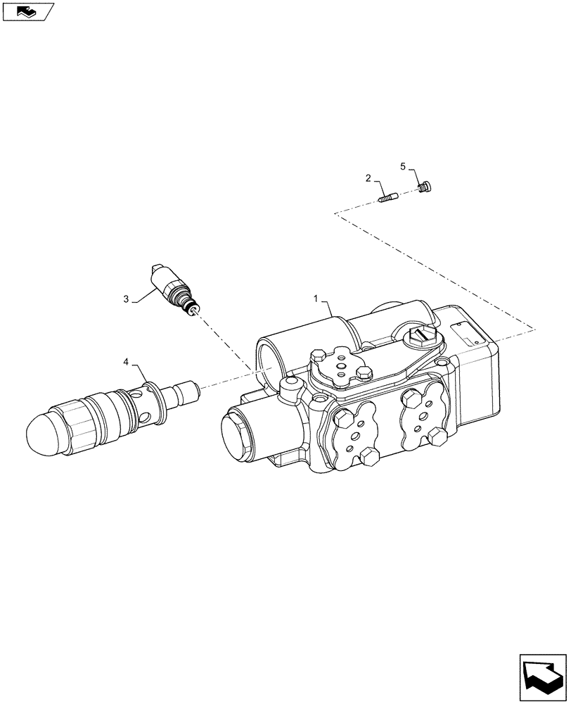 Схема запчастей Case 1221F - (35.701.BQ) - RIDE CONTROL SWITCH, (35) - HYDRAULIC SYSTEMS