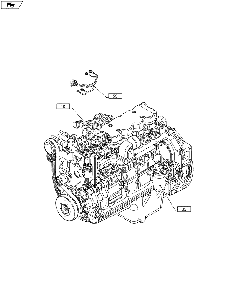 Схема запчастей Case F4HFE613S B004 - (00.000.00) - PICTORIAL INDEX - MAIN SECTIONS (00) - GENERAL & PICTORIAL INDEX